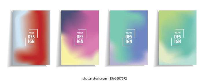Minimal cover design templates set. Abstract background with gradient design. Adorable book, flyer, poster, catalog, folder, notebook, cover, mobile phone screen,social media etc. Vector illustration.
