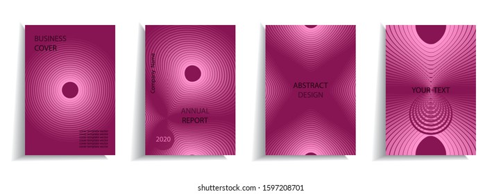  Minimal cover design templates set. Abstract background with bright monochrome gradient design, Adorable book, flyer, poster, catalog, folder, notebook cover etc. Vector illustration.