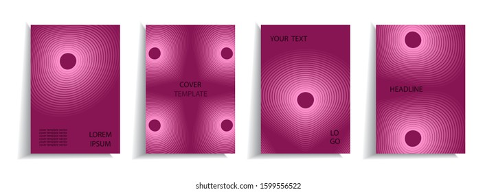  Minimal cover design templates set. Abstract background with bright monochrome gradient design, Adorable book, flyer, poster, catalog, folder, notebook cover etc. Vector illustration.