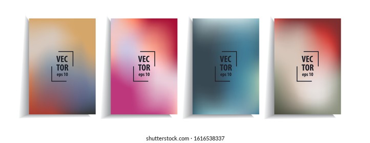 Minimal cover design templates set. Abstract background with mesh color design, Adorable book, flyer, poster, catalog, folder, notebook cover etc. Vector illustration.