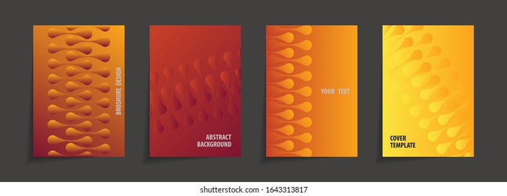  Minimal cover design templates set. Abstract background with bright gradient design. Adorable book, flyer, poster, catalog, folder, notebook cover etc. Vector illustration.