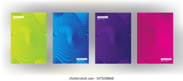 Minimal cover design with textured gradient. future geometric pattern vector