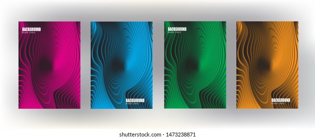 Minimal cover design with textured gradient. future geometric pattern vector