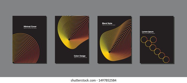 Minimal cover design. Trendy shape orange composition. Futuristic simple design. Eps10 Vector