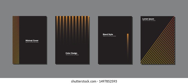Minimal cover design. Trendy shape orange composition. Futuristic simple design. Eps10 Vector