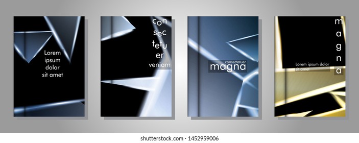 Minimal cover design. Triangular shape vector design background. Applicable for brochures, posters, covers ,banners ,etc 