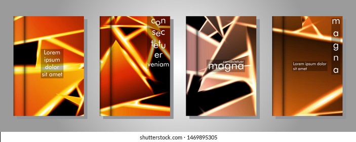Minimal cover design. Triangular shape vector design background. Applicable for brochures, posters, covers ,banners ,etc 