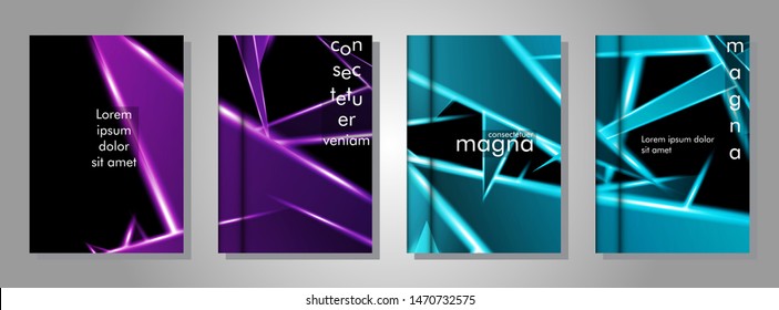 Minimal cover design. Triangular shape vector design background. Applicable for brochures, posters, covers ,banners ,etc 