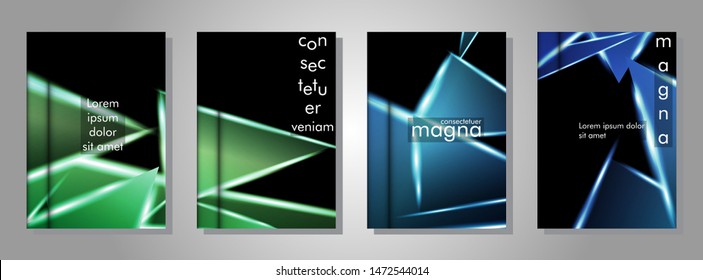 Minimal cover design. Triangular shape vector design background. Applicable for brochures, posters, covers ,banners ,etc 