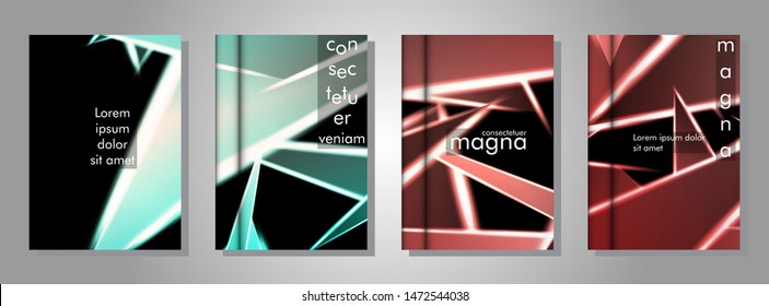 Minimal cover design. Triangular shape vector design background. Applicable for brochures, posters, covers ,banners ,etc 