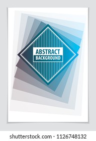 Minimal cover design. Vector geometric abstract background. Design template for flyer, booklet, greeting card, invitation and advertising
