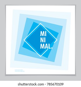 Minimal cover design. Vector geometric abstract background. Design template for flyer, booklet, greeting card, invitation and advertising.