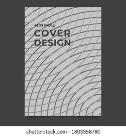 Minimales Cover Design. weißer und grauer Hintergrund mit Kreis. Geeignet für Landing Page, Web, Poster, Banner, Flyer, Poster, Visitenkarte, Broschüre, Katalog und andere Ihre Projekte. 