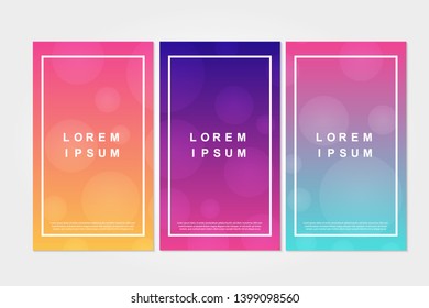 Minimal cover design.gradient color background with circle bubble shapes composition illustration vector