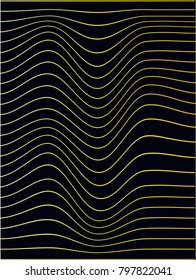 Minimal cover, geometric design, abstract waves background, vector illustration.