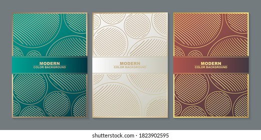 Minimal Cover in Gold. Vector Geometric Abstract Poster Design