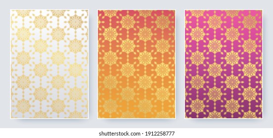 Minimal Cover in Gold. Vector Geometric Abstract Poster Design