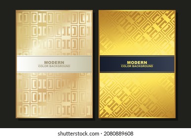 Minimal Cover in Gold. Vector Geometric Abstract Poster Design.