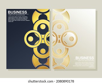 Minimal Cover in Gold. Vector Geometric Abstract Poster Design.
