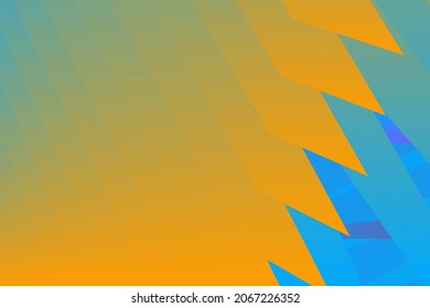 Minimal cover graphic, copy space design. Neon yellow blue gradient color. Abstract 80s texture geometric pattern line. Dynamic stripes fluid trendy background. Artistic simple modern template vector 