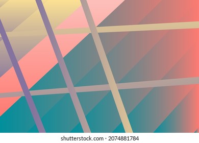 Minimale Cover-Grafik, Kopienraum-Design. Pastellrosa, blaue Retro-Farbverlauf-Farbe. Abstraktes Muster geometrischer Linien mit Textur. Gestreifter, fließender, trendiger Hintergrund. Einfache künstlerische Vorlage, Vektorbanner