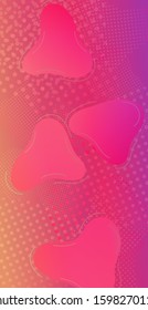 Minimal Cover Layout. Abstract Bubbles in Memphis Style. Creative Neon Pink Background. Modern Digital Pattern with Fluid Shapes. Light Template for Cover, Poster, Banner, Greeting Card.