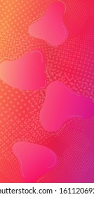 Minimal Cover Layout. Abstract Bubbles in Memphis Style. Light Template for Cover, Poster, Banner, Greeting Card. Modern Digital Pattern with Fluid Shapes. Creative Neon Pink Background.