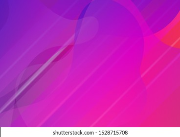 Minimal Cover Layout. Creative Neon Pink, Blue, Violet Background.  Abstract Bubbles in Memphis Style.
