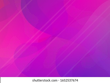 Minimal Cover Layout. Creative Neon Pink, Blue, Violet Background. Abstract Bubbles in Memphis Style. Modern Digital Pattern with Fluid Shapes. Light Template for Cover, Poster, Banner, Greeting Card.