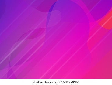 Minimal Cover Layout. Light Template for Cover, Poster, Banner, Greeting Card. Abstract Bubbles in Memphis Style. Creative Neon Pink, Blue, Violet Background. Modern Digital Pattern with Fluid Shapes.