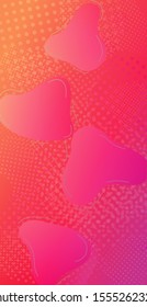 Minimal Cover Layout. Modern Digital Pattern with Fluid Shapes. Creative Neon Pink Background. Abstract Bubbles in Memphis Style. Light Template for Cover, Poster, Banner, Greeting Card.