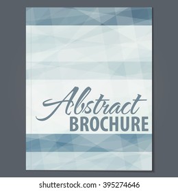 Minimal cover layout with textured gray stripes for booklet, textbook or catalog. Simple vector graphic pattern