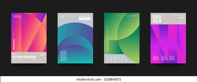 Minimal Cover Temaplates. Modern Gradient Shapes Composition. Eps10 Vector.  