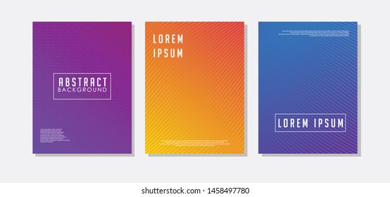 minimal cover template. colorfull gradient background. ready for use in website or print