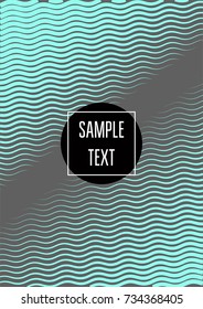 Minimal cover template. Elegant male stripes background. Grey, turquoise noble simple pattern. Lofty clean minimal cover design. Futuristic funky hipster background for posters, placards, banners, ads