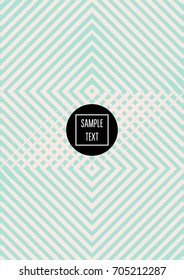 Minimal cover template. Elegant pink and turquoise trendy ads background. Modern business banner, poster template. Noble rich elegant striped waves minimal cover. Gradient faded tender texture pattern