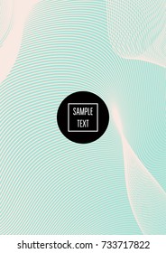 Minimal cover template. Elegant pink and turquoise trendy ads background. Modern business banner, poster template. Noble rich elegant striped waves minimal cover. Gradient faded tender texture pattern