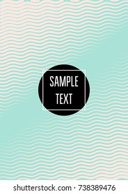 Minimal cover template. Elegant pink and turquoise trendy ads background. Modern business banner, poster template. Noble rich elegant striped waves minimal cover. Gradient faded tender texture pattern