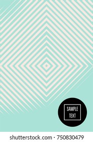 Minimal cover template. Elegant pink and turquoise trendy ads background. Modern business banner, poster template. Noble rich elegant striped waves minimal cover. Gradient faded tender texture pattern