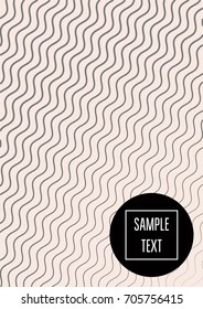 Minimal cover template. Female striped pink and grey ads poster background for perfume, textile or fashion. Tender elegant rich noble minimal cover template. Gift card certificate business background.