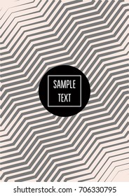 Minimal cover template. Female striped pink and grey ads poster background for perfume, textile or fashion. Tender elegant rich noble minimal cover template. Gift card certificate business background.