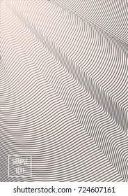 Minimal cover template. Female striped pink and grey ads poster background for perfume, textile or fashion. Tender elegant rich noble minimal cover template. Gift card certificate business background.