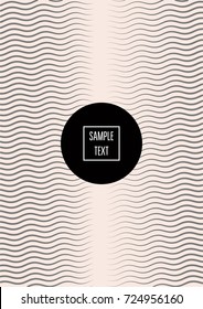 Minimal cover template. Female striped pink and grey ads poster background for perfume, textile or fashion. Tender elegant rich noble minimal cover template. Gift card certificate business background.