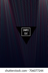 Minimal cover template. Flat geometric linear abstract poster design. Simple dynamic hipster red, pink, grey, blue, turquoise minimal cover. Lines, waves, stripes halftone background. Cool modern book