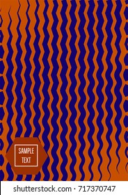 Minimal cover template. Trendy business background in bright purple and orange. Contrast 80s retro template design. Corporate identity, simple minimal covers. Futuristic linear halftone background.