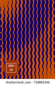 Minimal cover template. Trendy business background in bright purple and orange. Contrast 80s retro template design. Corporate identity, simple minimal covers. Futuristic linear halftone background.