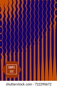 Minimal cover template. Trendy business background in bright purple and orange. Contrast 80s retro template design. Corporate identity, simple minimal covers. Futuristic linear halftone background.