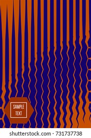 Minimal cover template. Trendy business background in bright purple and orange. Contrast 80s retro template design. Corporate identity, simple minimal covers. Futuristic linear halftone background.