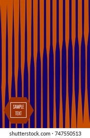 Minimal cover template. Trendy business background in bright purple and orange. Contrast 80s retro template design. Corporate identity, simple minimal covers. Futuristic linear halftone background.