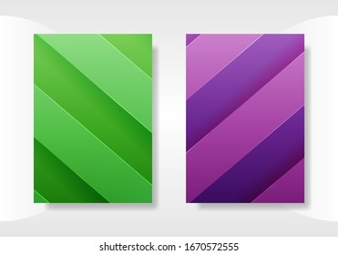 Minimal cover templates. abstract 3d geometric illustration. Eps10 vector.